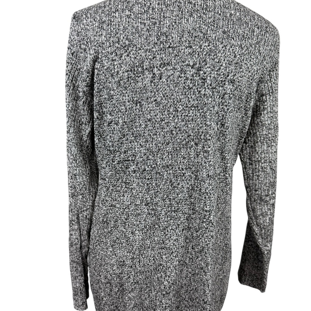 Calvin Klein gray textured zip front long sleeve sweater size large - Picture 4 of 11